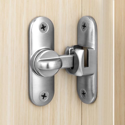 Casoneto puerta corredera Heveer Cerradura de Puerta Corredera Pestillo Puerta para Puertas Correderas Cerrojo de Puerta 90/180 Grados para Puertas Cocinas Ventanas Plata