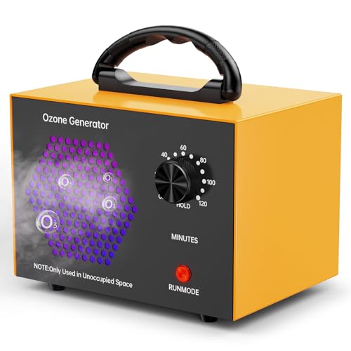Generador de Ozono 40000mg/h, Ozono Hogar Purificador de Aire con Temporizador Para Hogar, Sótano, Oficina, Área de Fumadores y Mascotas, Eliminación de Olores y Desinfección Hasta 300 ㎡